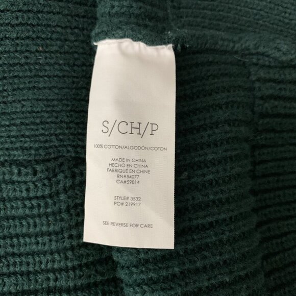 Cabi Green Sweater Small Chunky Knit Funnel Neck Comfy Fall Style - Picture 8 of 8